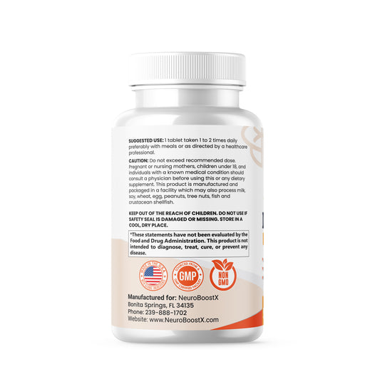 NeuroBoostX Defense+ Vitamin C 1000mg supplement bottle – left side view